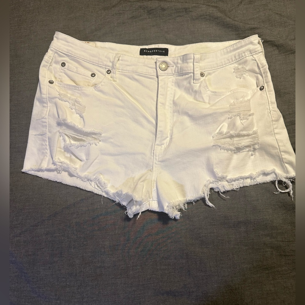 Vintage High-Rise Denim Shorty Shorts size 14